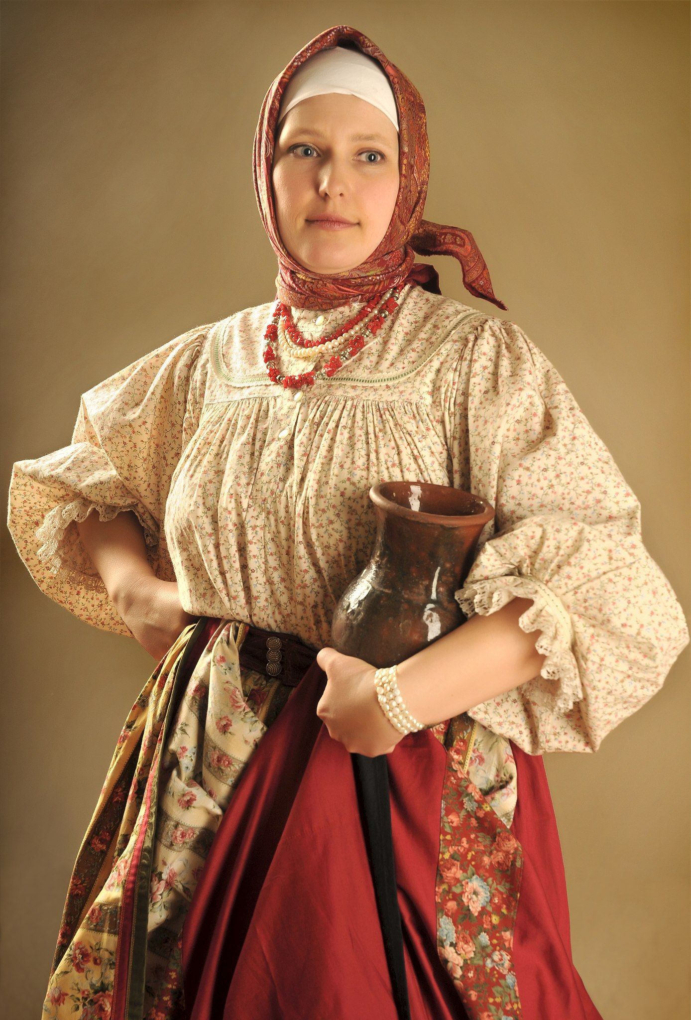 Girls in Slavic costumes in Guiyang